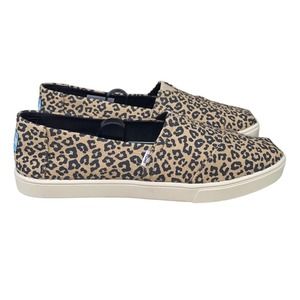 NWT Toms Women’s Alpargata Leopard Print Casual Slip On Flats Size US 9